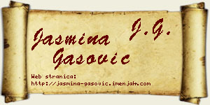 Jasmina Gašović vizit kartica